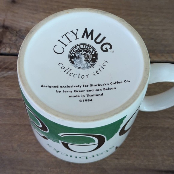 Vintage 1994 Starbucks Seattle City Mug Collector Series Mount Rainier 20 oz - Picture 8 of 9